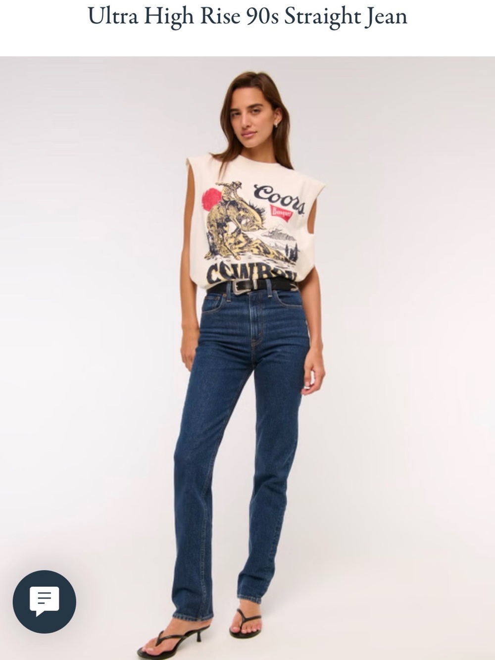 Abercrombie & Fitch Super Dark 90s Slim High-Rise Straight Jeans